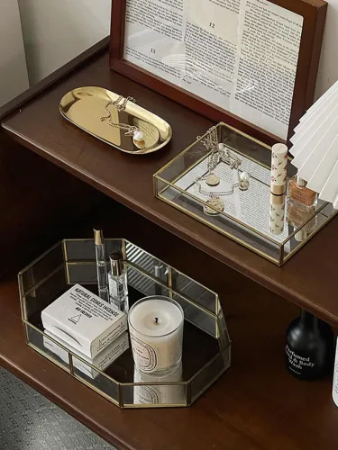 Golden mirror advanced metal storage box