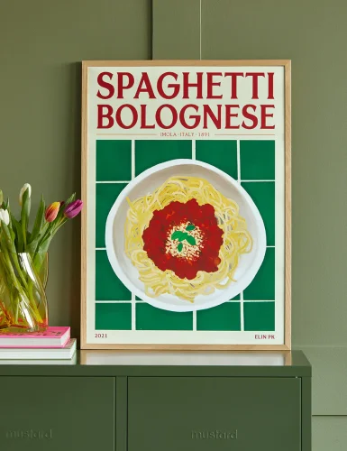Italian meat sauce spaghetti print