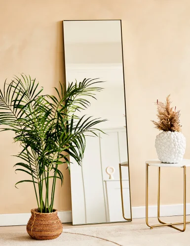 Rectangular floor mirror - Champagne color