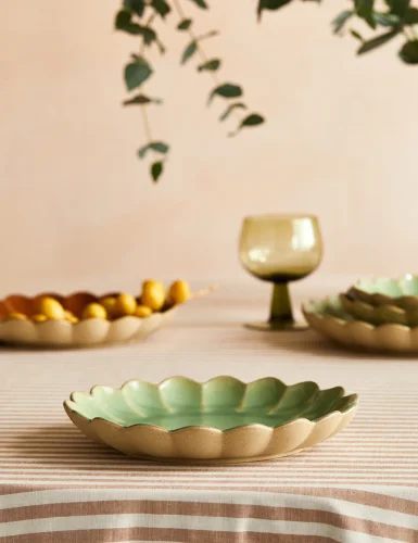 MarrakeshOlive Green Dessert Plate