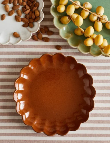 Marrakesh rust-colored dessert plate