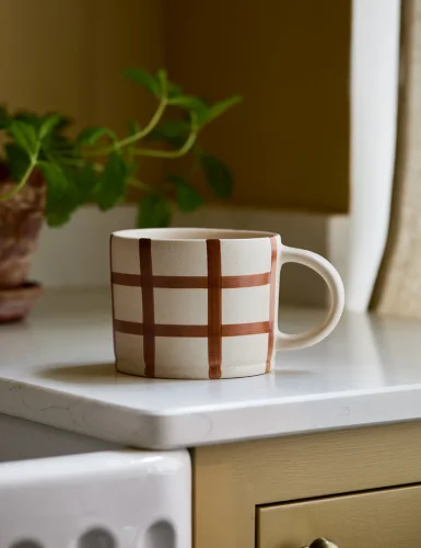 Marble grid mug