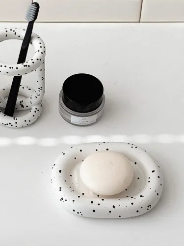 Ceramic handmade drainage soap dish rack