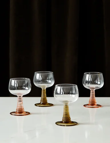 HKliving Green Vortex Wine Glass