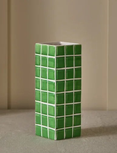 Mint Tile Vase