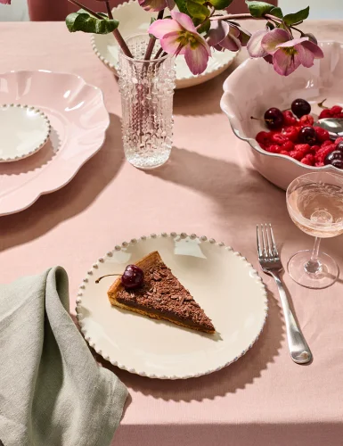 Creamy pearl side plate