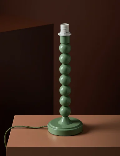 A moss green base for the acorn lamp
