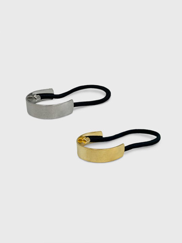 Slim Metal Square Ponytail Holder