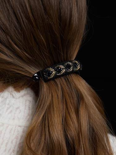 Metal Crystal Half-Moon Banana Hair Pin