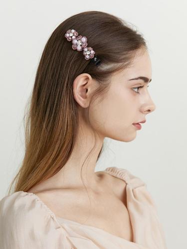 Swarovski Crystal Beaded Flower Hair Clip