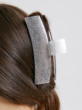 Glitter Metal Square Hair Clip