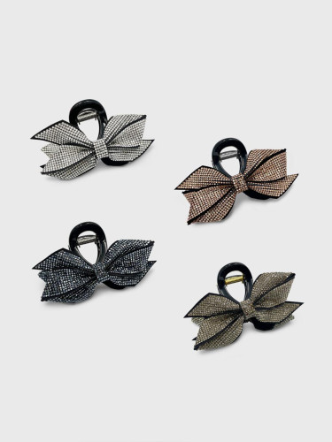 Crystal Studded Ribbon Hair Clip