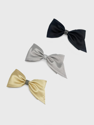 Austrian Crystal Asymmetric Metallic Ribbon Pin