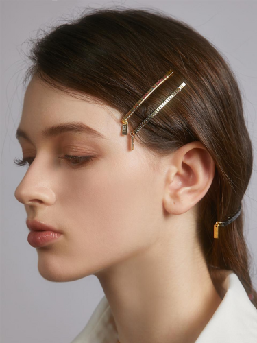 Hematite Metallic Stick Hair Pin
