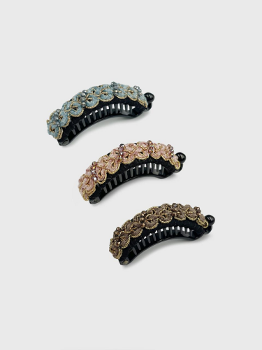 Half-moon Beaded Artisanal Hair Pin