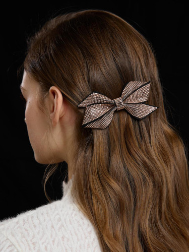 Crystal Ribbon Automatic Pin
