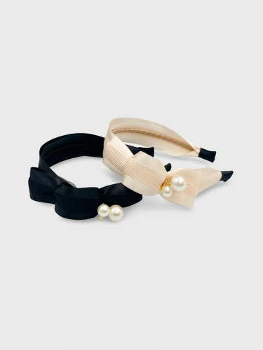 Flap Ribbon Pearl Hairband