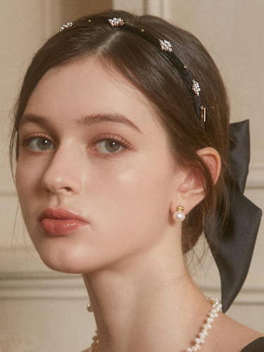 Diamond Crystal Velvet Slim Headband