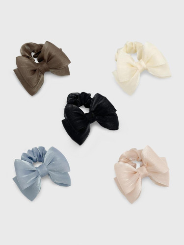 Ribbon Structured Pastel Scrunchie