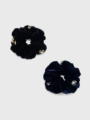 Crystal Velvet Premium Scrunchie