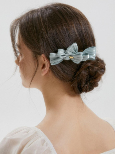 Peony Ribbon Silk-like Automatic Pin