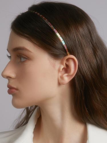 Hematite Metallic Stick Hair Band