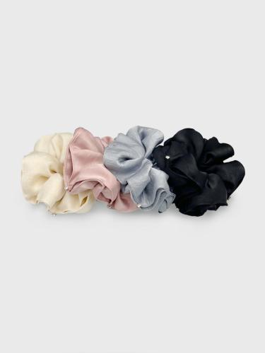 Stone Wrinkle Two-Layer Pleated Scrunchie