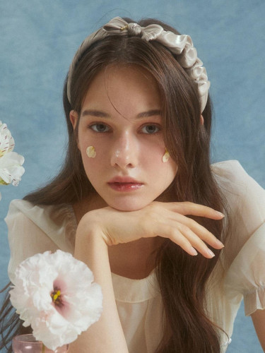 Peony Silk-like Unbalanced Ribbon Hairband