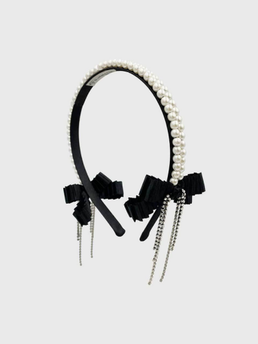 Ribbon Pearl Crystal hairband