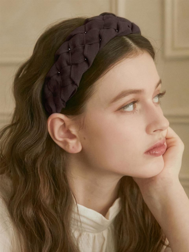 Wide Twisted Crystal Point Hairband
