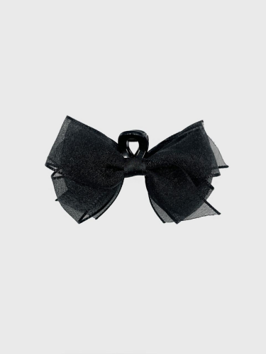 Transparent mini delicate ribbon hair clip