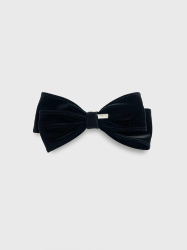 Ribbon Side Elegant Black Hair Clip