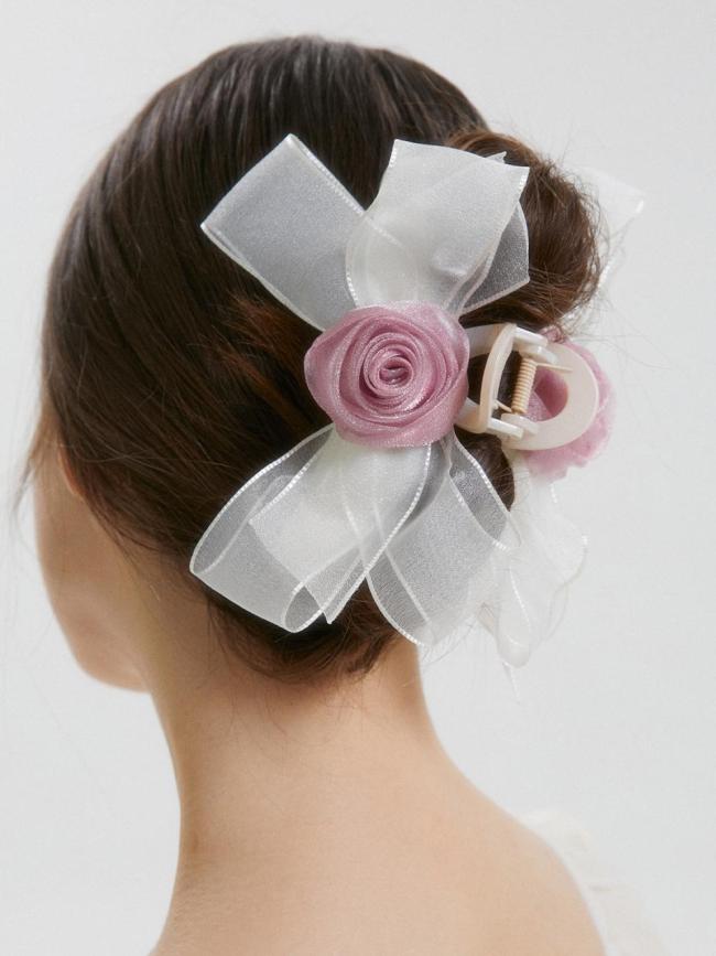 Rosie Ribbon Delicate Shimmering Hair Clip