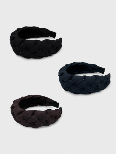 Wide Twisted Crystal Point Hairband