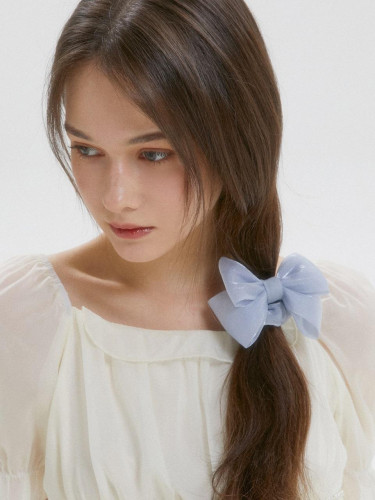 Ribbon Structured Pastel Scrunchie