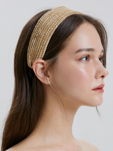 Rattan Wide Natural Hairband