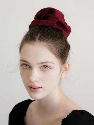 Rose Pattern Embroidered Scrunchie