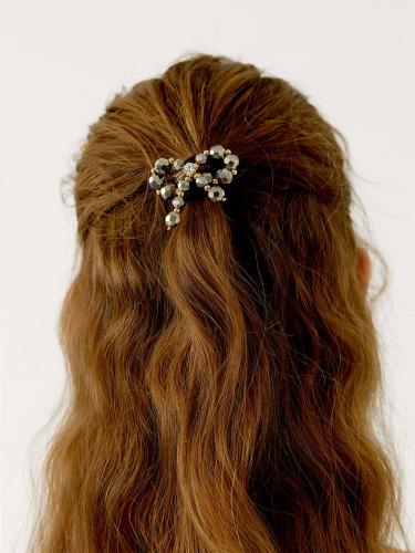 Ribbon Beaded Crystal Hair Accessory