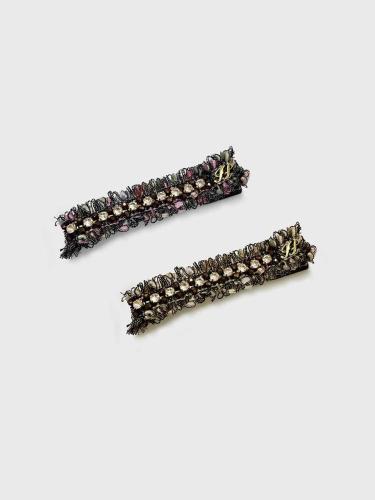Hairy Crystal Hair Clips