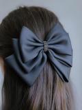 Satin Austrian Crystal Ribbon Pin