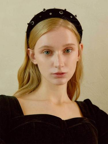 Beads Crystal Velvet Hairband