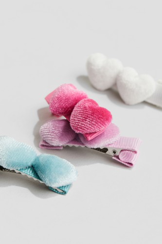 Set van 4 haarclips(Roze/turkoois)