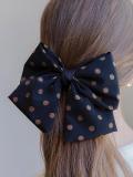 Polka Dot Ribbon Metal Hair Pin