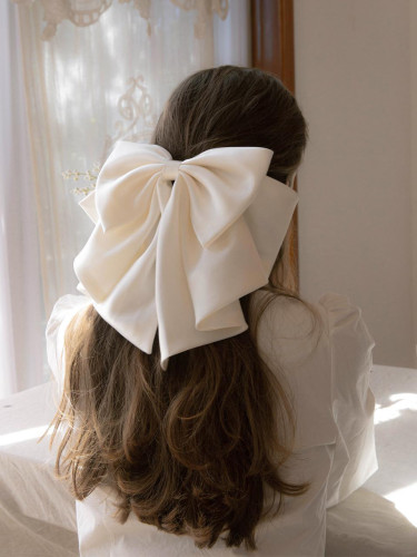 Big Blooming Ribbon Lustrous Hair Pin