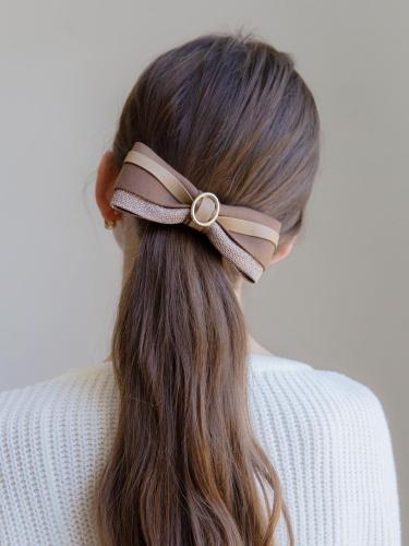 Gold Ring Solid Ribbon Hair Pin