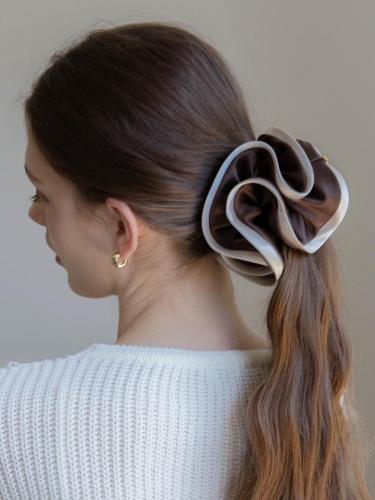 Glam Piping Luxurious Glossy Scrunchie