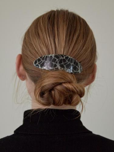 French Imported Hand-painted Oval Hair Pin