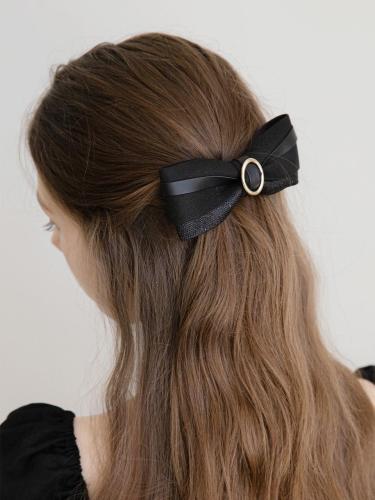 Gold Ring Solid Ribbon Hair Pin