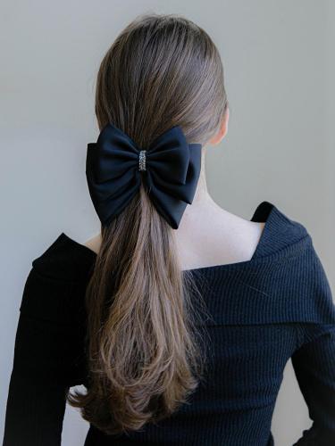 Satin Austrian Crystal Ribbon Pin