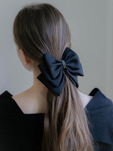 Satin Austrian Crystal Ribbon Pin